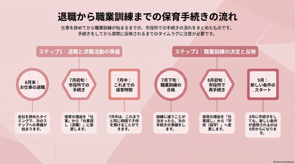 職から職業訓練の保育手続き